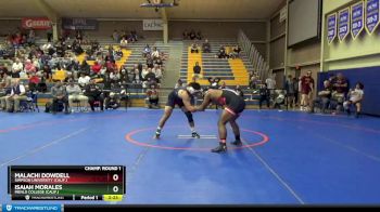 184 lbs Champ. Round 1 - Malachi Dowdell, Simpson University (Calif.) vs Isaiah Morales, Menlo College (Calif.)