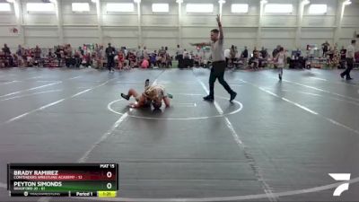 84 lbs Cons. Round 1 - Brady Ramirez, Contenders Wrestling Academy vs Peyton Simonds, Bradford JO