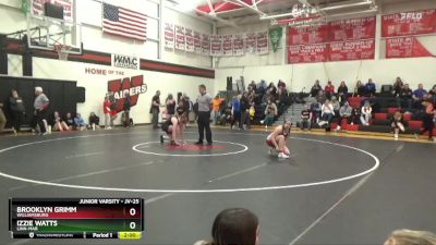 JV-25 lbs Round 2 - Brooklyn Grimm, Williamsburg vs Izzie Watts, Linn-Mar