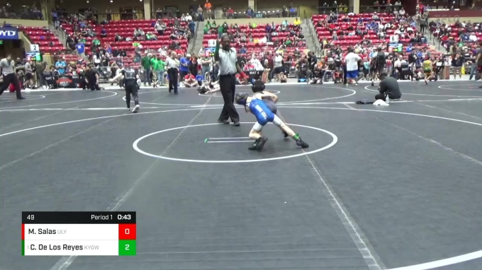 49 lbs Semifinal - Caleb De Los Reyes, Kansas Young Guns Wrestling Cl ...