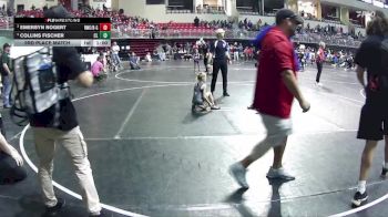 52-53 lbs 3rd Place Match - Emersyn Rogert, Rocket Wrestling Club / RWC - Girls vs Collins Fischer, Clarkson Leigh