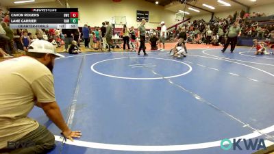40 lbs Quarterfinal - Cavon Rogers, Berryhill Wrestling Club vs Lane Carrier, Raw Wrestling Club