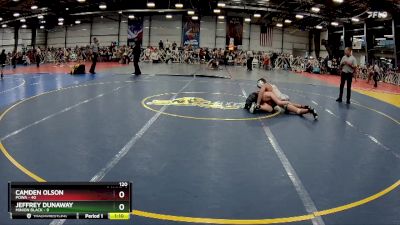 120 lbs Rd# 9- 2:15pm Saturday Final Pool - Camden Olson, POWA vs Jeffrey Dunaway, Minion Black