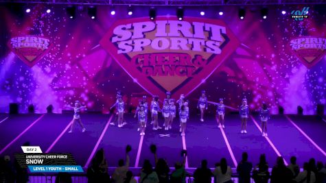 University Cheer Force - SNOW [2025 L1 Youth - Small Day 2] 2025 Spirit Sports Myrtle Beach Nationals