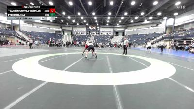 184 lbs Quarterfinal - Adrian Chavez-Morales, Southern Oregon vs Tyler Hanna, Southeastern