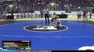 53 lbs Quarterfinal - Cullen Bailey, Lil Hawks Wrestling Club vs Emerich Stephens, Unattached