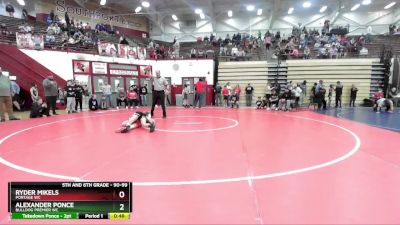 90-99 lbs Quarterfinal - Alexander Ponce, Bulldog Premier WC vs Ryder Mikels, Portage WC