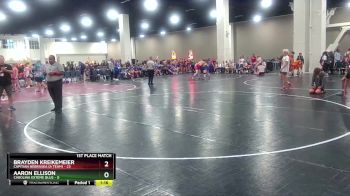 132 lbs Finals (2 Team) - Brayden Kreikemeier, Capitian Nebraska (A Team) vs Aaron Ellison, Carolina Exteme Blue