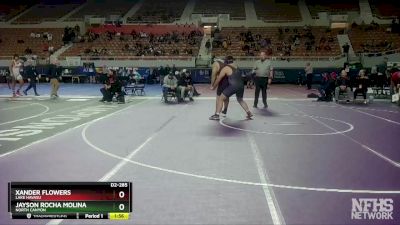 D2-285 lbs Quarterfinal - Xander Flowers, Lake Havasu vs Jayson Rocha Molina, North Canyon