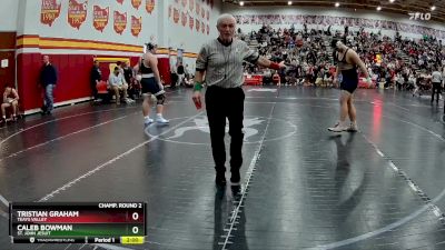 285 lbs Champ. Round 2 - Tristian Graham, Teays Valley vs Caleb Bowman, St. John Jesuit