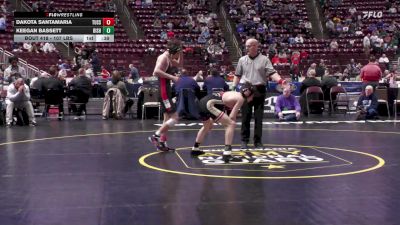 107 lbs Consi 5 - Dakota Santamaria, Tussey Mountain vs Keegan Bassett, Bishop McCort