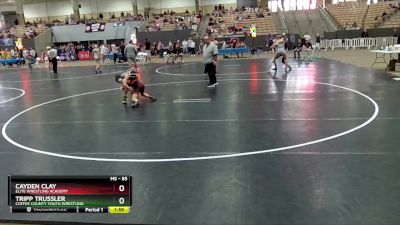 85 lbs Cons. Round 3 - Tripp Trussler, Coffee County Youth Wrestling vs Cayden Clay, Elite Wrestling Academy