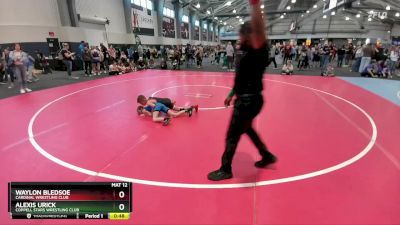 60-65 lbs Semifinal - Waylon Bledsoe, Cardinal Wrestling Club vs Alexis Urick, Coppell Stars Wrestling Club