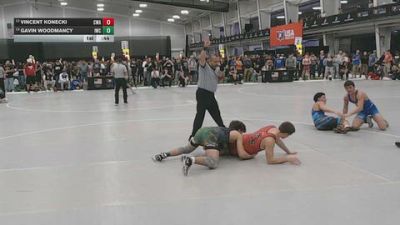 157 lbs Cons. Quarters - Vincent Konecki, Cardani Wrestling Academy vs Gavin Woodmancy, ISI Wrestling Club