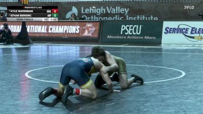 133 lbs Semifinal - Kyle Waterman, Drexel vs Ethan Berginc, Army West Point