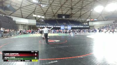 110 lbs Cons. Round 2 - Noah Kiser, Port Angeles Wrestling Club vs Lane Compton, Piranha Wrestling Club