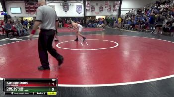 150 lbs Semifinal - Dirk Boyles, Burlington Notre Dame vs Zach Richards, PCM, Monroe