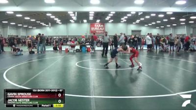 67 lbs Cons. Round 2 - Gavin Sprouse, Louisa Youth Wrestling Club vs Jacob Nester, Virginia Elite Wrestling Club