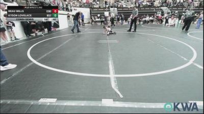 37 lbs Consolation - Beau Mills, D3 Wrestling Cluib vs Kyson Lovelace, Weatherford Youth Wrestling