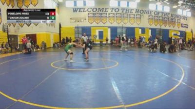 105 lbs Cons. Round 3 - Zahar Zouaki, Viera Hammers vs Penelope Pritz, Hernando Wrestling Club