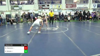 E-146 lbs Round Of 32 - David Clemons, MI vs Stevie Schulz, NY