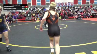 110 lbs Champ. Round 2 - Devin Meyer, Oelwein vs Emily Reinhardt, Waukon