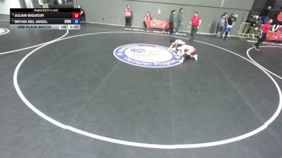 106 lbs 3rd Place Match - Julian Bigueur vs Bryan Del Angel, Salinas Valley Wrestling Club (SVWC)