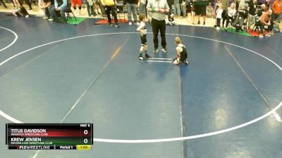 46 lbs 5th Place Match - Titus Davidson, Wasatch Wrestling Club vs Krew Jensen, Payson Lion Wrestling Club