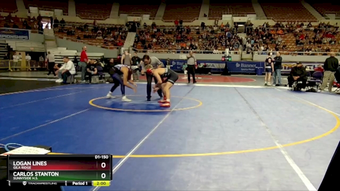 D1-150 lbs Champ. Round 1 - Carlos Stanton, Sunnyside H.S. vs Logan ...