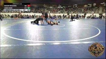 80 lbs Round Of 16 - Mason McDaniel, Chickasha Youth Wrestling vs Ames Dore, Standfast