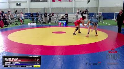 69kg Cons. Round 1 - Diljot Bajwa, Canadian Mal Wrestling vs Simrin Narwal, Independent WC