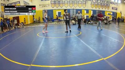 138 lbs Champ. Round 2 - Gage Pickard, Clay vs Zion Walker, Buchholz