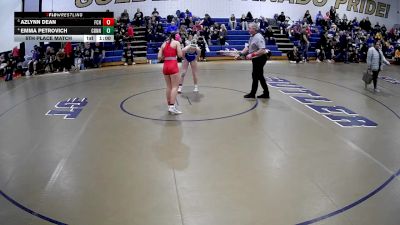 130 lbs 5th Place Match - Emma Petrovich, Connellsville vs Azlynn Dean, Fort Cherry Hs