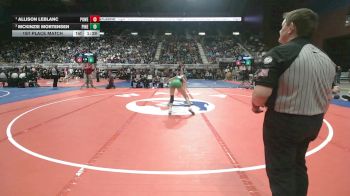 110 lbs 1st Place Match - Allison LeBlanc, Powell vs McKinzie Mortensen, Pinedale