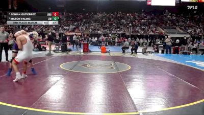 5A 157 lbs 3rd Place Match - Adrian Gutierrez, Jerome vs Mason Faling, Lewiston