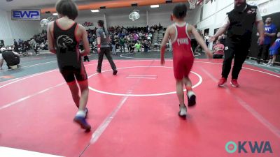 73 lbs Rr Rnd 2 - Tsu-tli Christie-Vangen, Fort Gibson Youth Wrestling vs Noah Nicely, Morris Wrestling Association