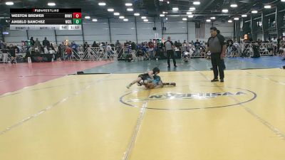 56 lbs Round 4 - 1:30pm Friday - Angelo Sanchez, West Coast Elite vs Weston Brewer, Ranger Wrestling Club