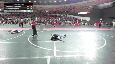 80 lbs 5th Place Match - Quinn Meredith, St Croix Central vs Grayson Stenberg, Team Nazar Training Center