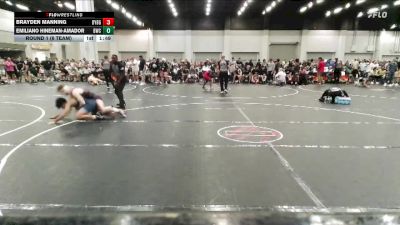 132 lbs Round 1 (6 Team) - Emiliano Hineman-Amador, Blackman Wrestling Club vs Brayden Manning, Backyard Brawlers Gold