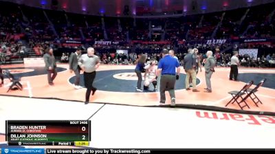 2A 285 lbs 1st Place Match - Dillan Johnson, Joliet (Catholic Academy) vs Braden Hunter, Aurora (A. Christian)