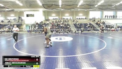 285 lbs Cons. Semi - Nic Brotzman, Pennsylvania College Of Technology vs Abbas Abdulrahman, Castleton