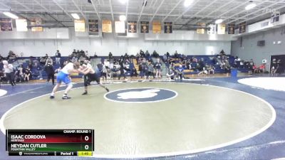 190 lbs Champ. Round 1 - Isaac Cordova, Heritage vs Heydan Cutler, Fountain Valley