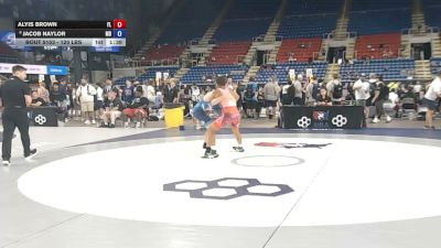 120 lbs Cons. Sub-quarters - Alyis Brown, Florida vs Jacob Naylor, Maryland