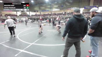 90 lbs 5th Place - Braxton Hart, Hays Wrestling Club vs Justin Franklin, Grizzly Bear