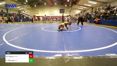 61 lbs Semifinal - Weston Myers, Pawhuska Elks Takedown vs Kasen Shouse, Cowboy Wrestling Club