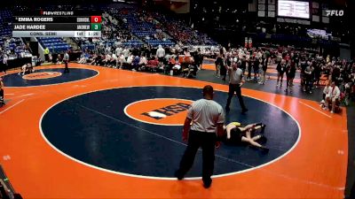 100 lbs Cons. Semi - Emma Rogers, Edwardsville (H.S.) vs Jade Hardee, Tinley Park (Andrew)