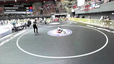 74 kg Quarters - Nicholas Dehart, Team Selma Wrestling Club vs Abbas Khan, El Camino Real Charter High School Wrestling