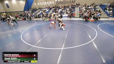 88 lbs Quarterfinal - Frank Boren, Northside Wrestling Club vs Boston Backus, Champions Wrestling Club