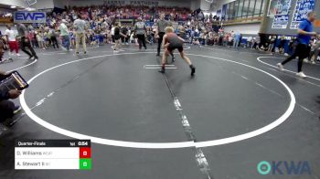 75 lbs Quarterfinal - Dax Williams, Weatherford Youth Wrestling vs Anthony Stewart II, Del City Little League