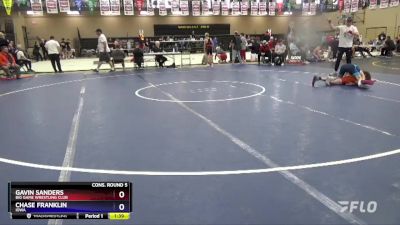 120 lbs Cons. Round 5 - Gavin Sanders, Big Game Wrestling Club vs Chase Franklin, Iowa